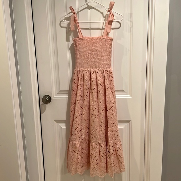 Pink Lily Dresses & Skirts - Promise In My Heart Blush Lace Midi Dress